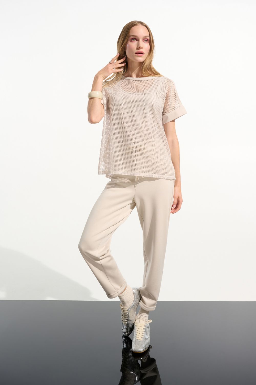 Joseph Ribkoff - Joseph Ribkoff Scuba Jersey Jogger Pants | Moonstone - Pants - Silvermaple Boutique 