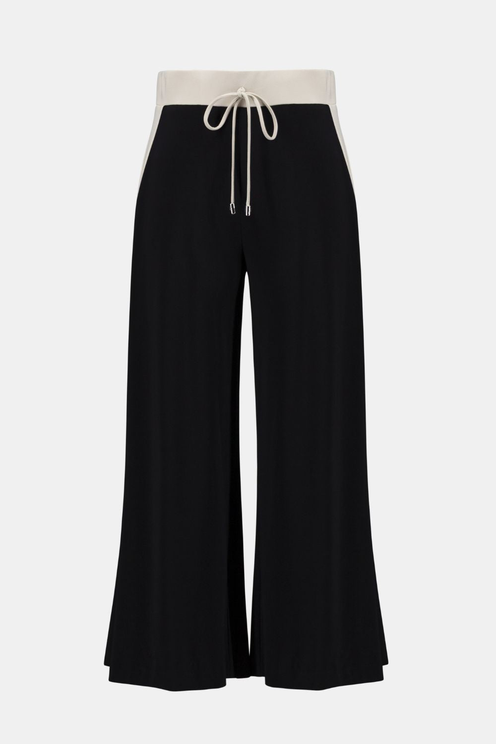 Joseph Ribkoff - Joseph Ribkoff Silky Knit Colour Block Pants | Black/Moonstone - Pants - Silvermaple Boutique 