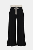 Joseph Ribkoff - Joseph Ribkoff Silky Knit Colour Block Pants | Black/Moonstone - Pants - Silvermaple Boutique 