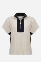 Joseph Ribkoff - Joseph Ribkoff Silky Knit Colour Block Top | Moonstone/Black - Jumper - Silvermaple Boutique 