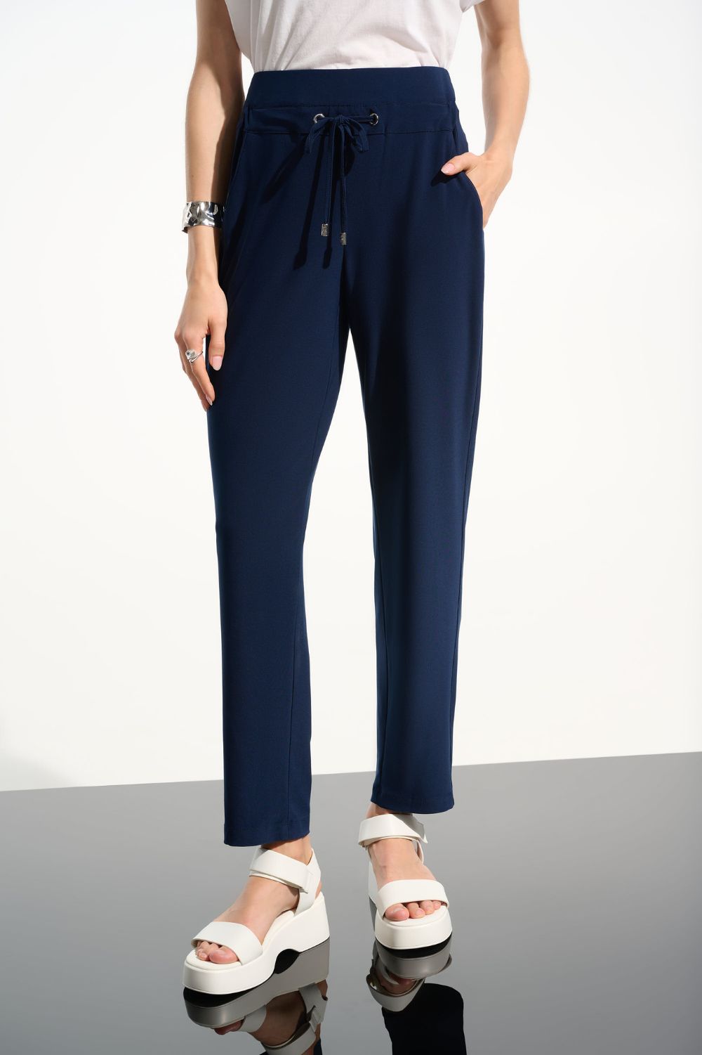 Joseph Ribkoff - Joseph Ribkoff Silky Knit Pull-On Jogger Pants | Indigo - Pants - Silvermaple Boutique 