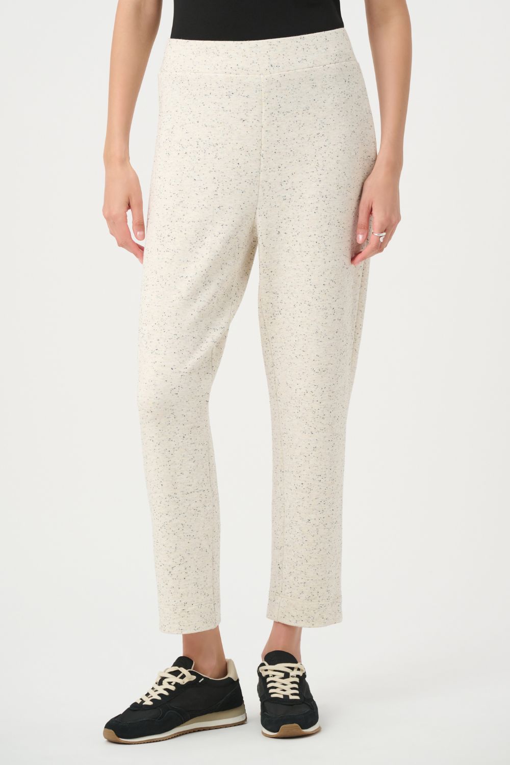 Joseph Ribkoff - Joseph Ribkoff Slit Hem Knit Joggers | Oatmeal Melange - Jogger - Silvermaple Boutique 