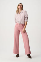 Joseph Ribkoff - Joseph Ribkoff Tencel Stripe Blouse | Vintage Rose/Vanilla - Blouse - Silvermaple Boutique 
