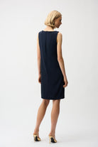 Joseph Ribkoff - Joseph Ribkoff Woven Twill Shift Dress | Midnight - Dress - Silvermaple Boutique 