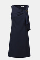 Joseph Ribkoff - Joseph Ribkoff Woven Twill Shift Dress | Midnight - Dress - Silvermaple Boutique 