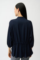 Joseph Ribkoff - Joseph Ribkoff Woven Twill Top | Midnight - Top - Silvermaple Boutique 
