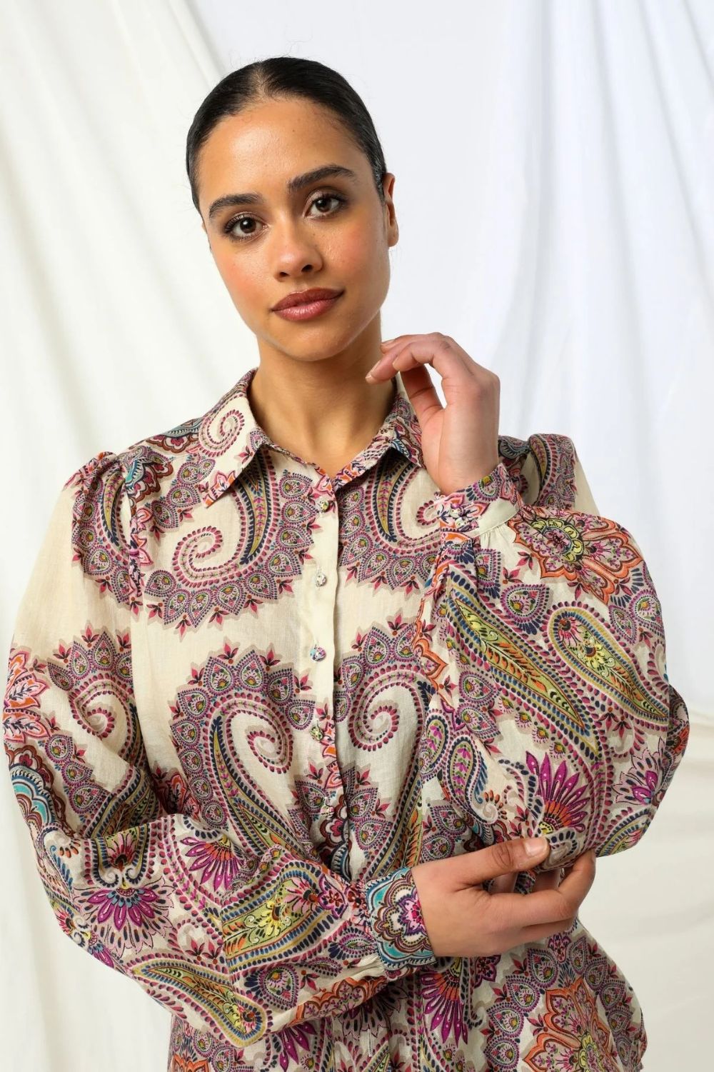 Kachel - Kachel Giselle Blouse | Border Paisley - Blouse - Silvermaple Boutique 