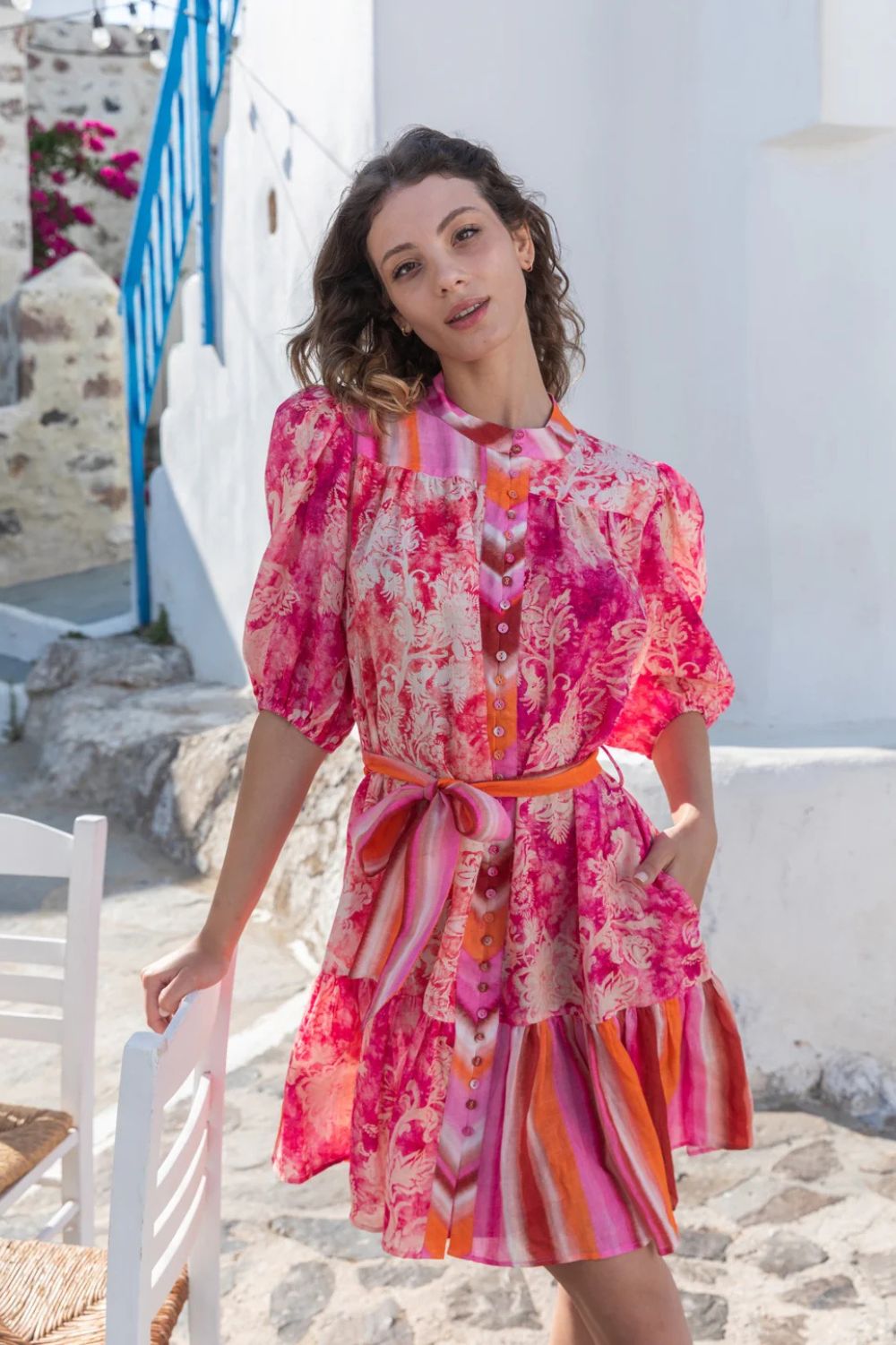 Kachel - Kachel Zoey Dress | Sunset Multi - Dress - Silvermaple Boutique 