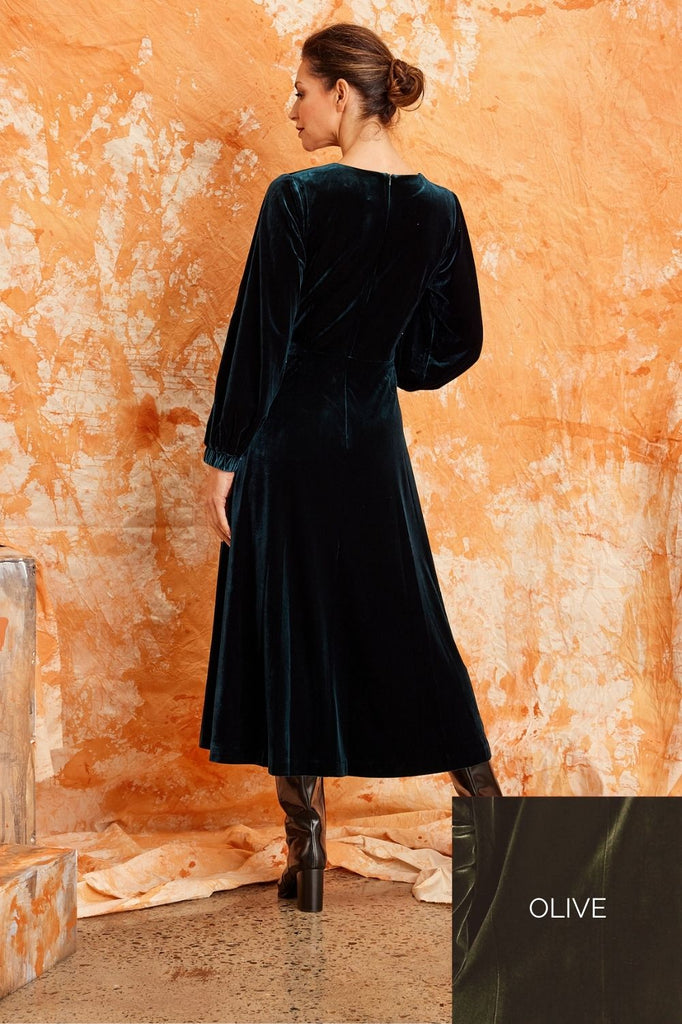 Kamare Hana Dress | Olive_Silvermaple Boutique