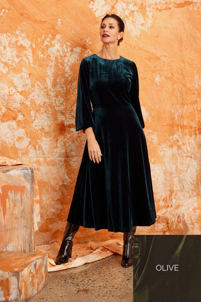 Kamare Hana Dress | Olive_Silvermaple Boutique