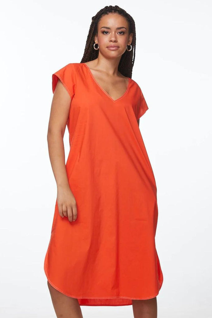 LD+Co Drawback Dress | Orange _Silvermaple Boutique