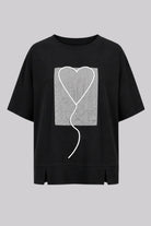 LYL - Love Stitch Tee | Black - T-Shirt - Silvermaple Boutique 