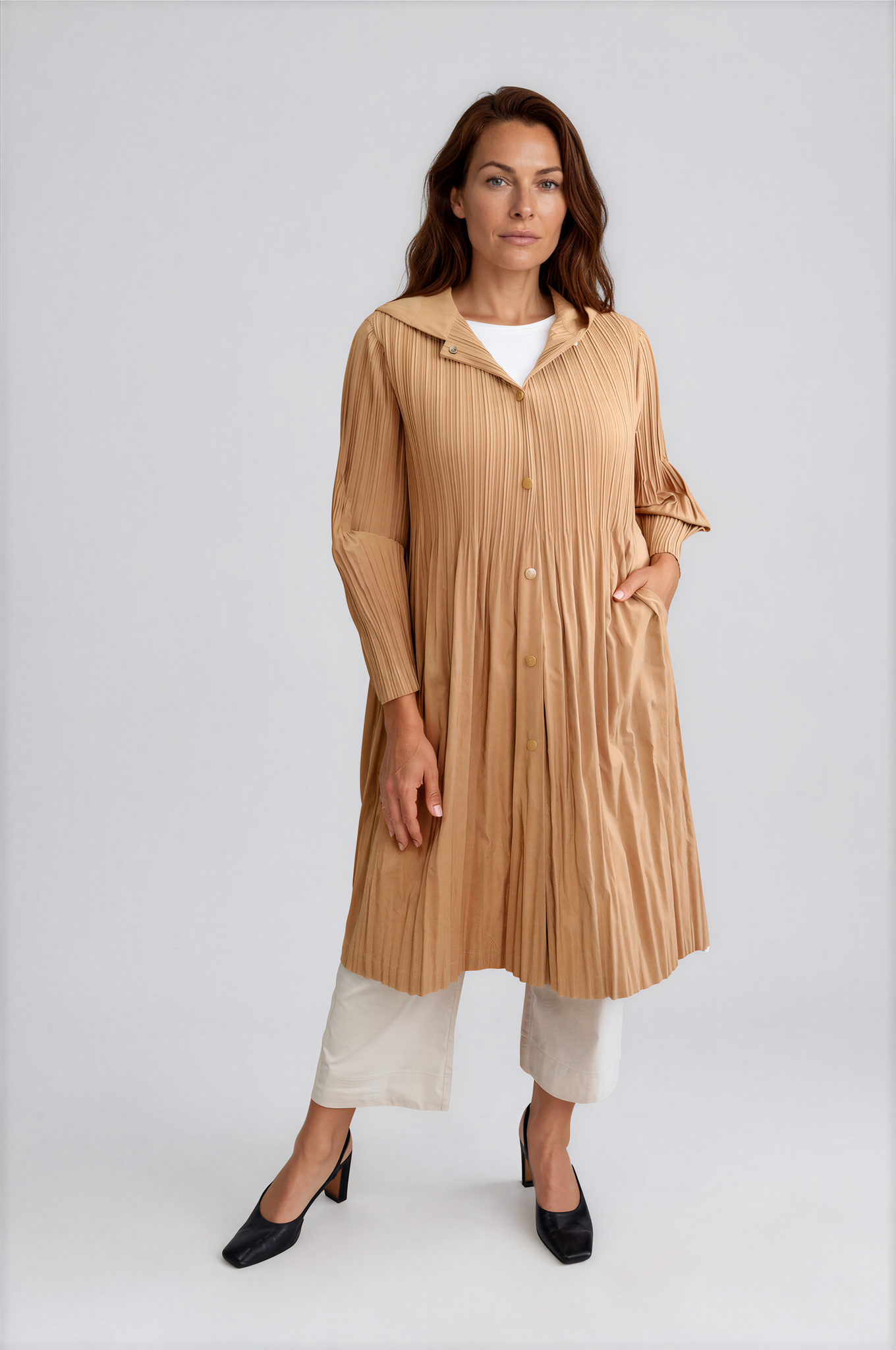 LYL - Sookie Pleat Jacket | Caramel - Jacket - Silvermaple Boutique 