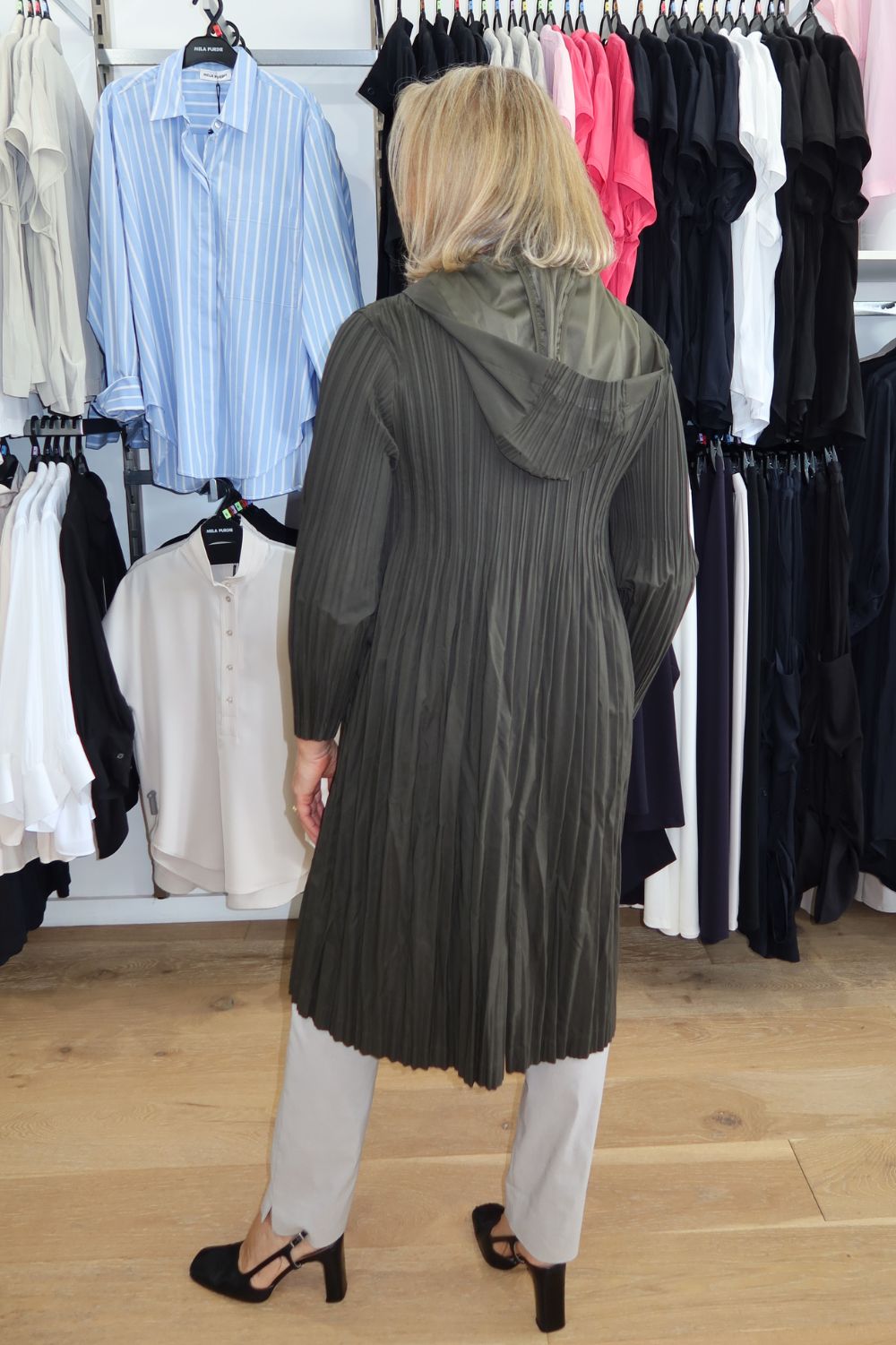 LYL - Sookie Pleat Jacket | Moss - Jacket - Silvermaple Boutique 