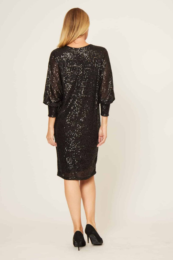 La Strada Phoebe Bling Dress | Black_Silvermaple Boutique
