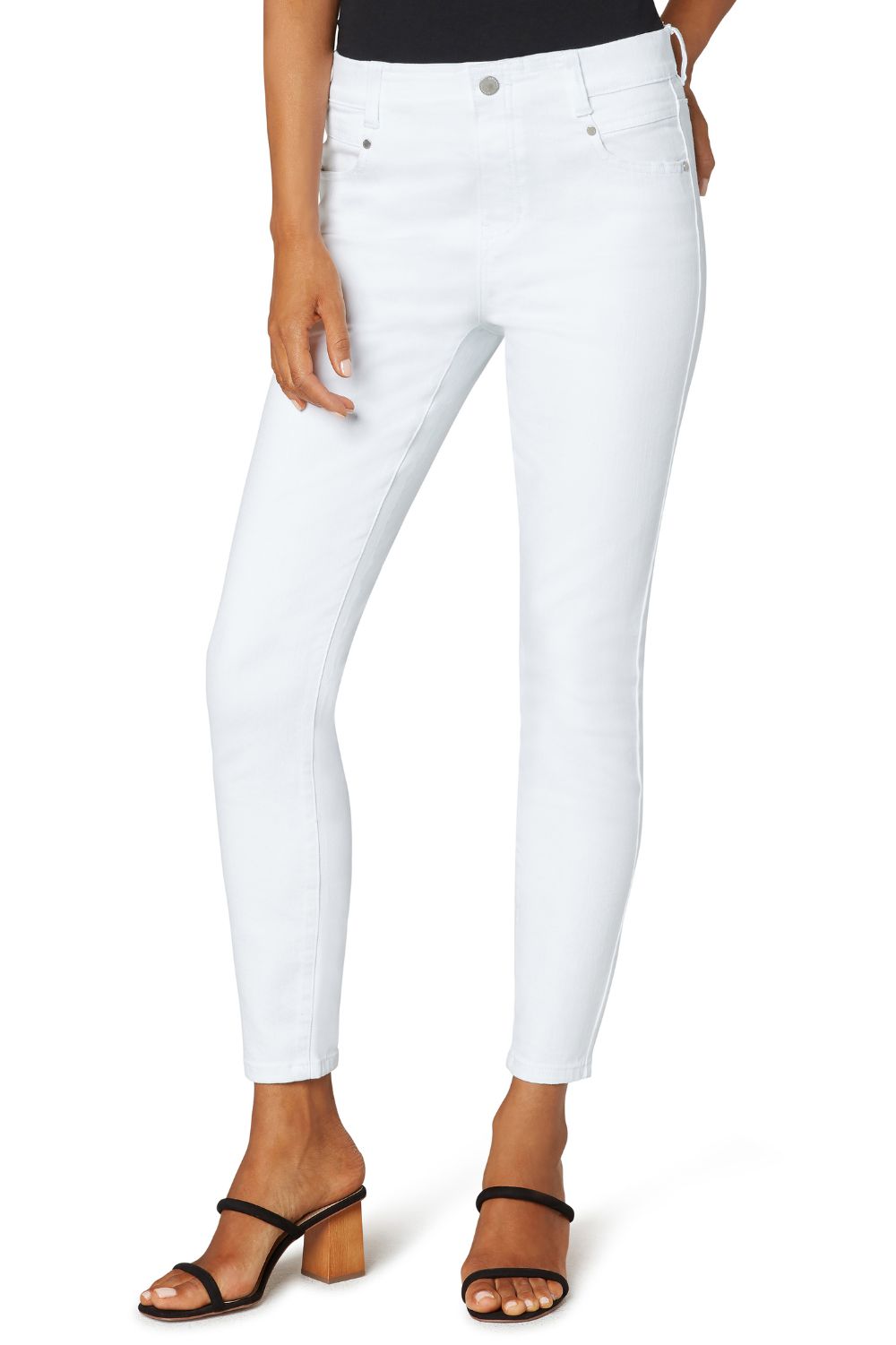 Liverpool Los Angeles - Gia Glider Ankle Jean | Bright White - Jeans - Silvermaple Boutique 