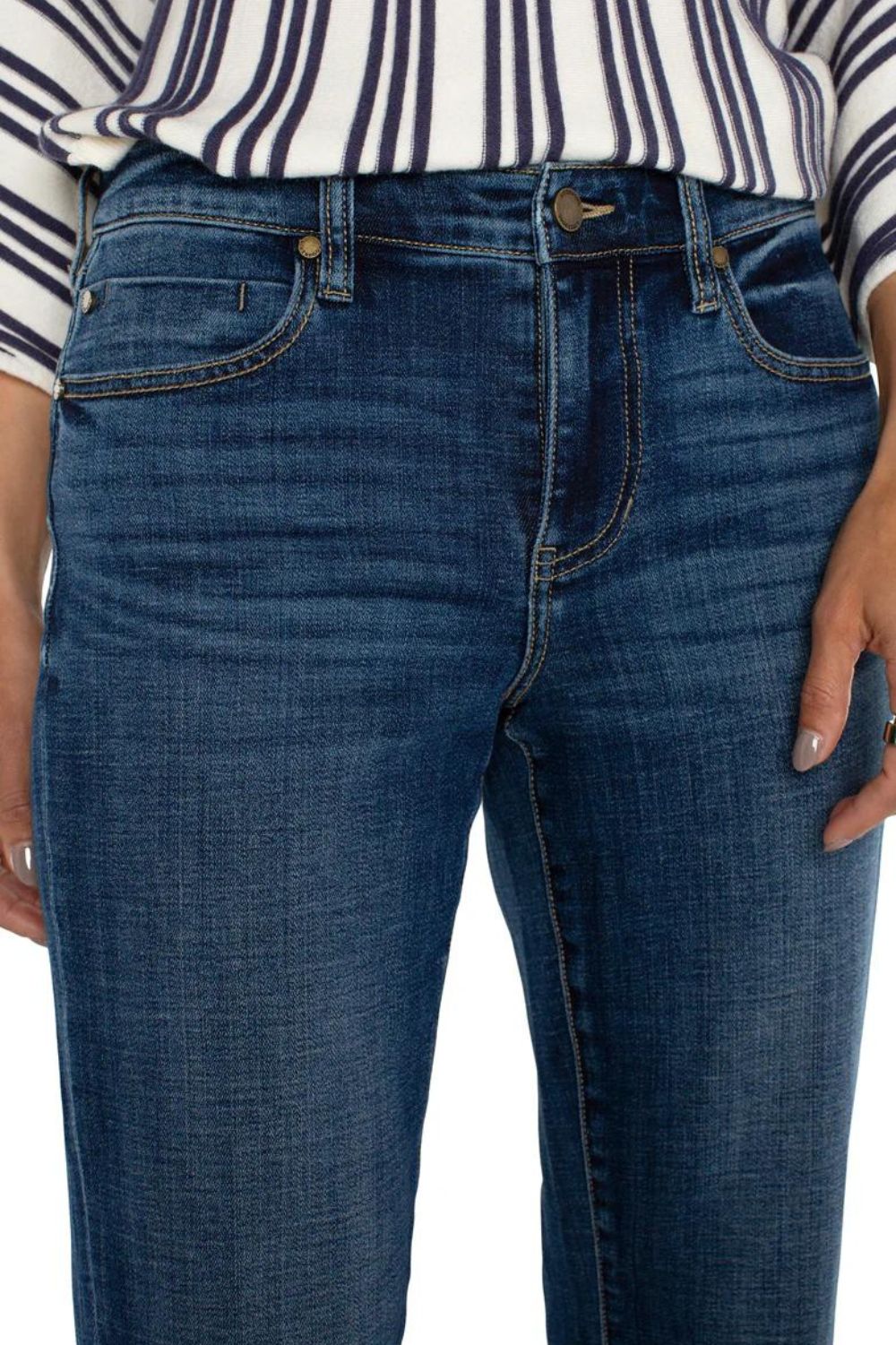 Liverpool Los Angeles - Marley Girlfriend Cuffed Jean | Rushland - Jeans - Silvermaple Boutique 