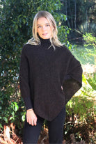 Lothlorian - Lothlorian Plain Possum Merino Poncho | Brown Marl - Scarves & Wraps - Silvermaple Boutique 