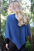 Lothlorian - Lothlorian Plain Possum Merino Poncho | Lagoon - Scarves & Wraps - Silvermaple Boutique 