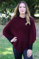 Lothlorian - Lothlorian Plain Possum Merino Poncho | Pinot - Scarves & Wraps - Silvermaple Boutique 