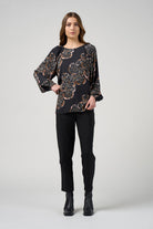 Madly Sweetly - Madly Sweetly Wood Rose Top | Black Multi - Top - Silvermaple Boutique 