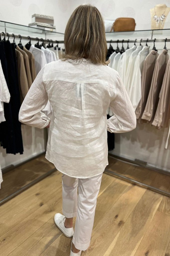 Maglia Pintuck Shirt | White | Silvermaple Boutique