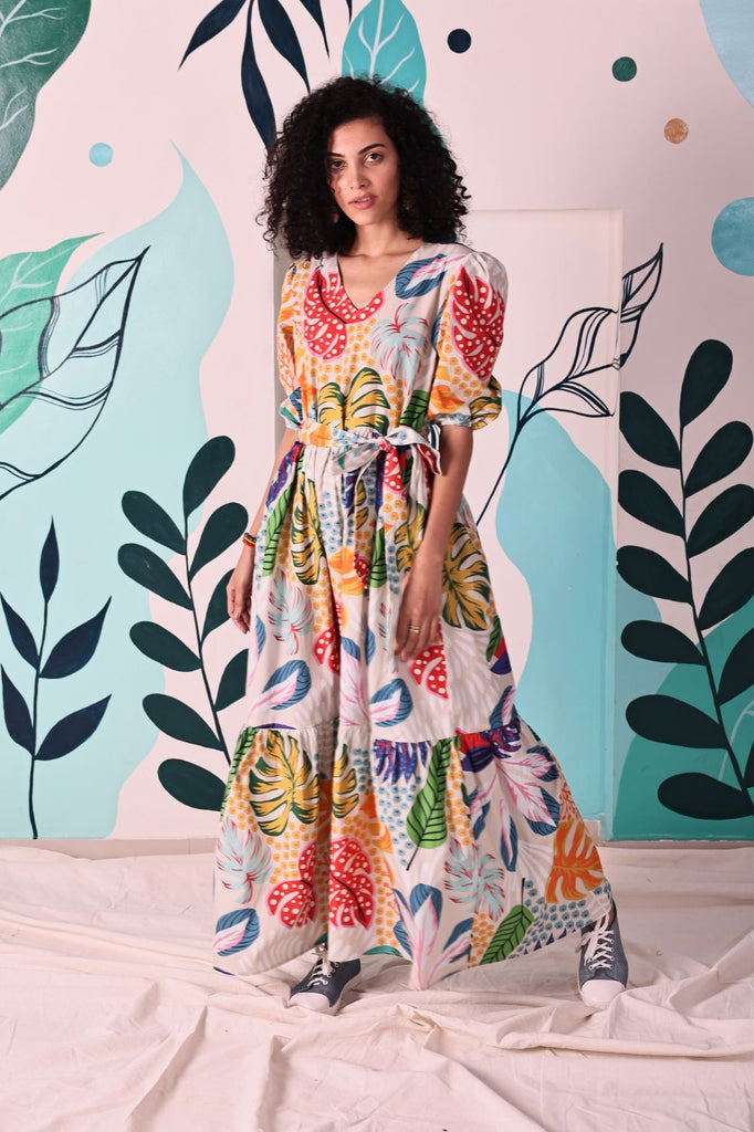 Maude Vivante Molly Maxi Dress | Vanilla Forest _ Silvermaple Boutique
