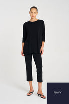 Mela Purdie - Mela Purdie Ankle Pant | Navy - Pants - Silvermaple Boutique 