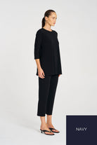 Mela Purdie - Mela Purdie Ankle Pant | Navy - Pants - Silvermaple Boutique 