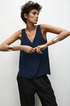 Mela Purdie - Mela Purdie Audrey Tank | Navy - Top - Silvermaple Boutique 