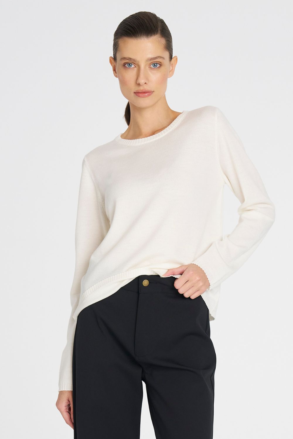 Mela Purdie - Mela Purdie Crew Sweater | Ivory - Sweater - Silvermaple Boutique 