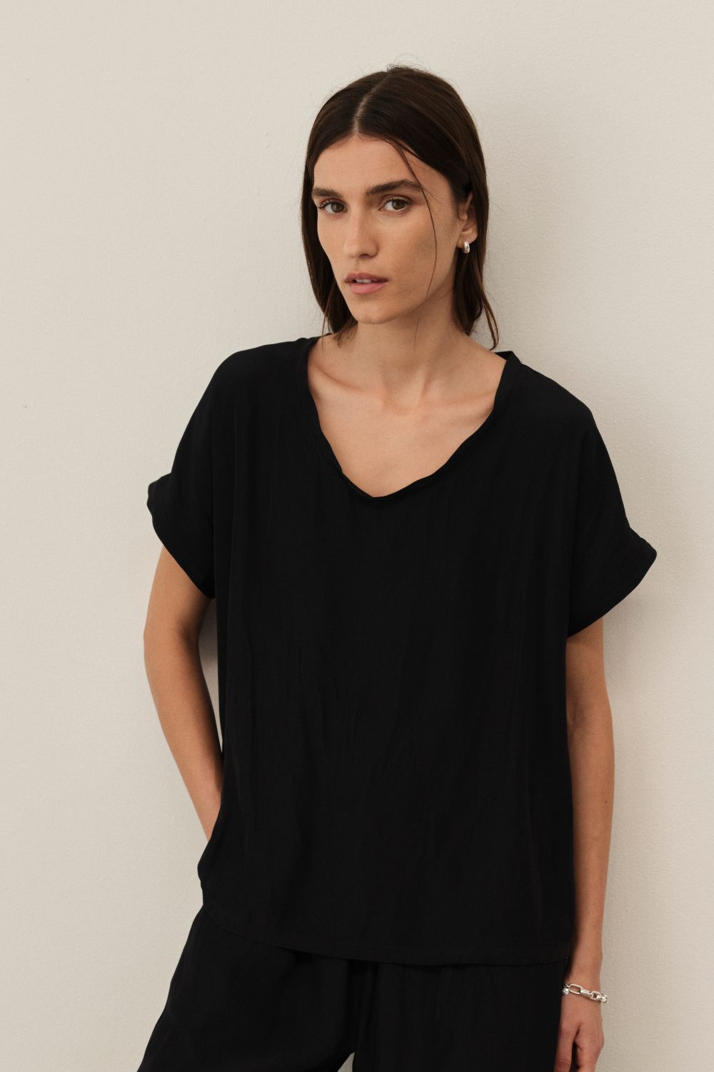 Mela Purdie - Mela Purdie Cruise Shell | Black - Top - Silvermaple Boutique 