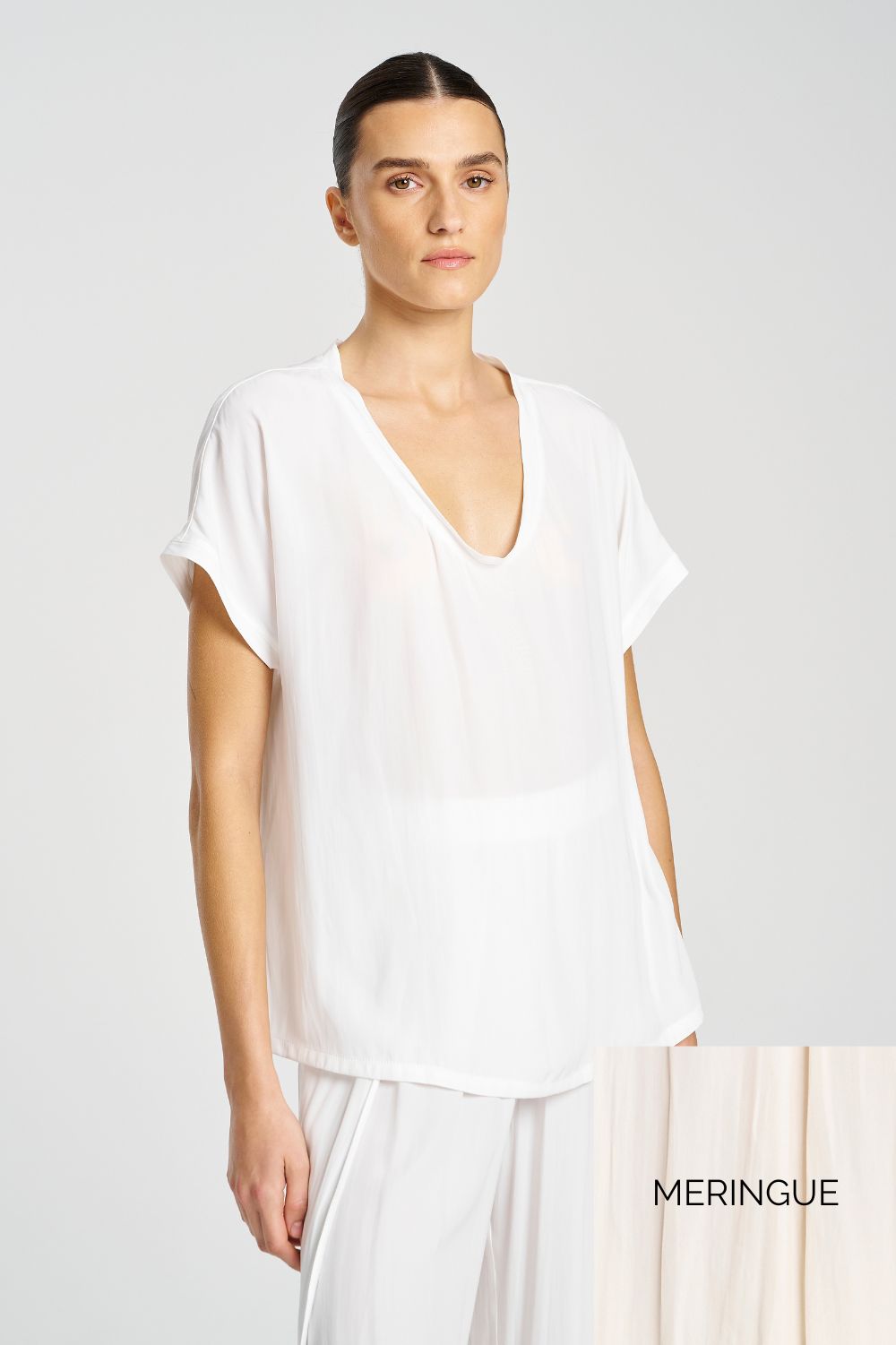 Mela Purdie - Mela Purdie Cruise Shell | Meringue - Top - Silvermaple Boutique 