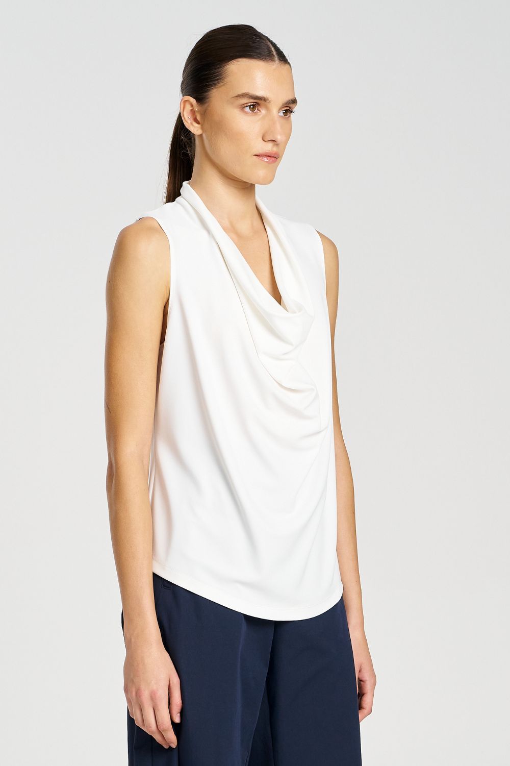 Mela Purdie - Mela Purdie Drape Shell | Cream - Top - Silvermaple Boutique 