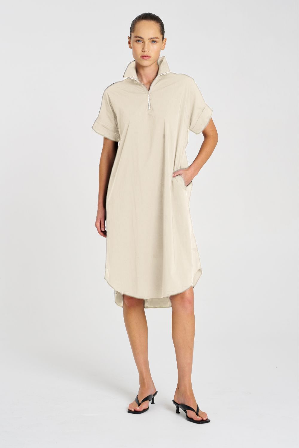 Mela Purdie - Mela Purdie Half Zip Dress | Biscotti - Dress - Silvermaple Boutique 