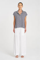 Mela Purdie - Mela Purdie Henley Shell | Marine Yacht Stripe - Top - Silvermaple Boutique 