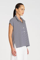Mela Purdie - Mela Purdie Henley Shell | Marine Yacht Stripe - Top - Silvermaple Boutique 