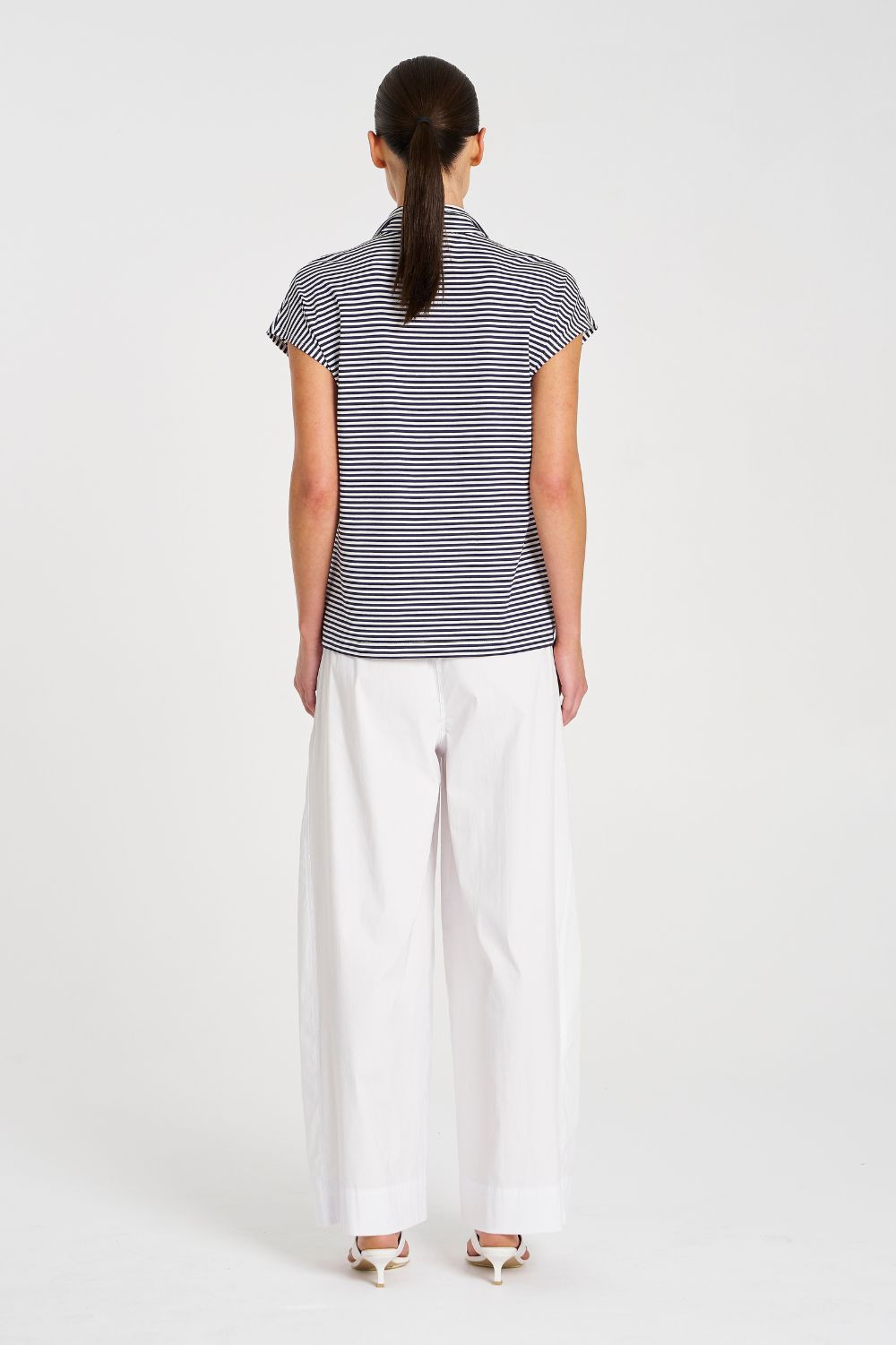 Mela Purdie - Mela Purdie Henley Shell | Marine Yacht Stripe - Top - Silvermaple Boutique 