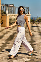 Mela Purdie - Mela Purdie Palazzo Shell | Marine Yacht Stripe - Top - Silvermaple Boutique 