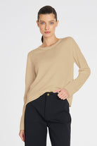 Mela Purdie - Mela Purdie Crew Sweater | Camel - Sweater - Silvermaple Boutique 
