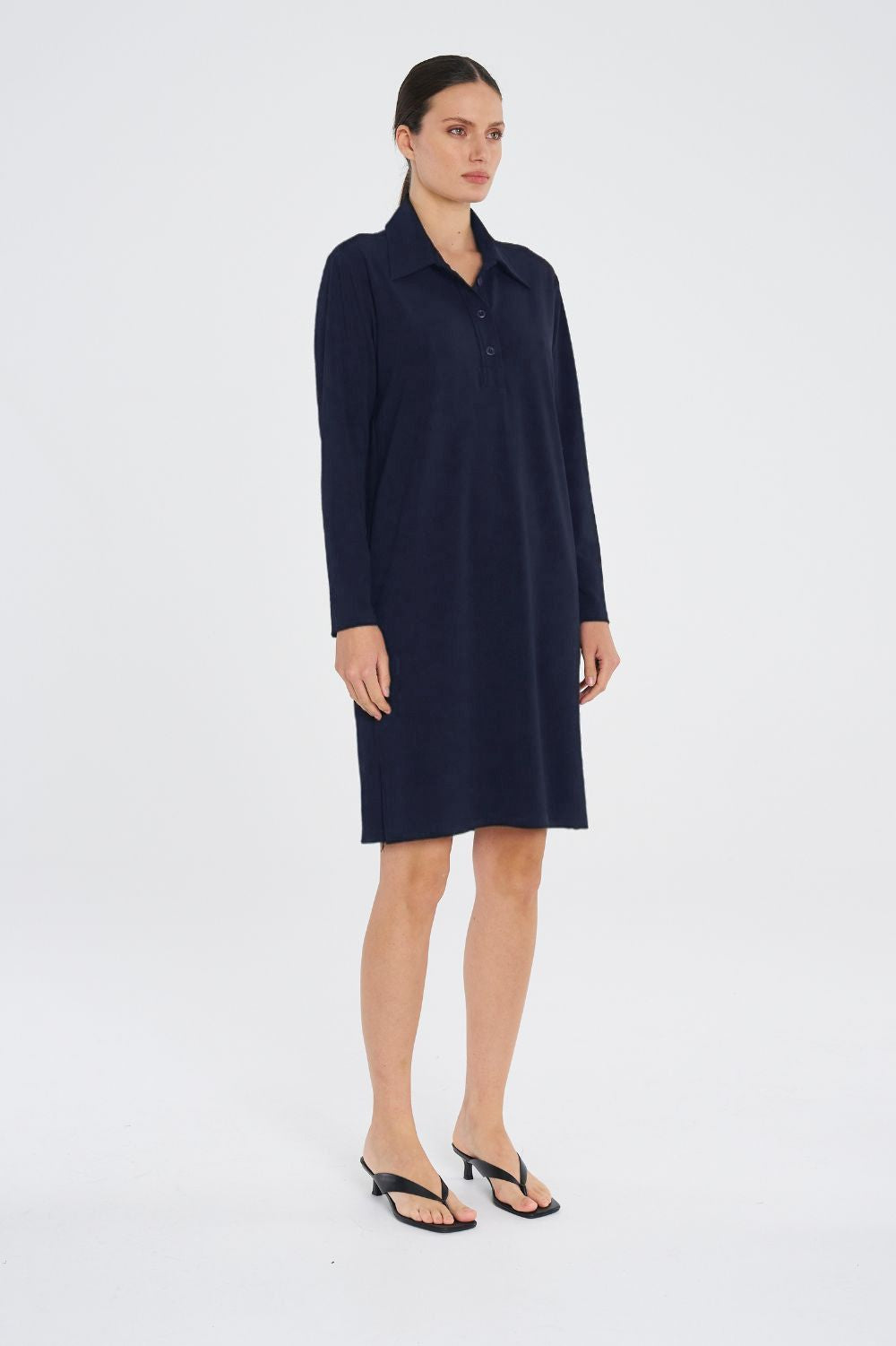 Mela Purdie - Mela Purdie Polo T Dress | True Navy - Dress - Silvermaple Boutique 