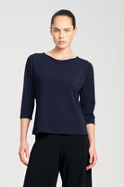 Mela Purdie - Mela Purdie Powder Boat Neck | True Navy - Top - Silvermaple Boutique 