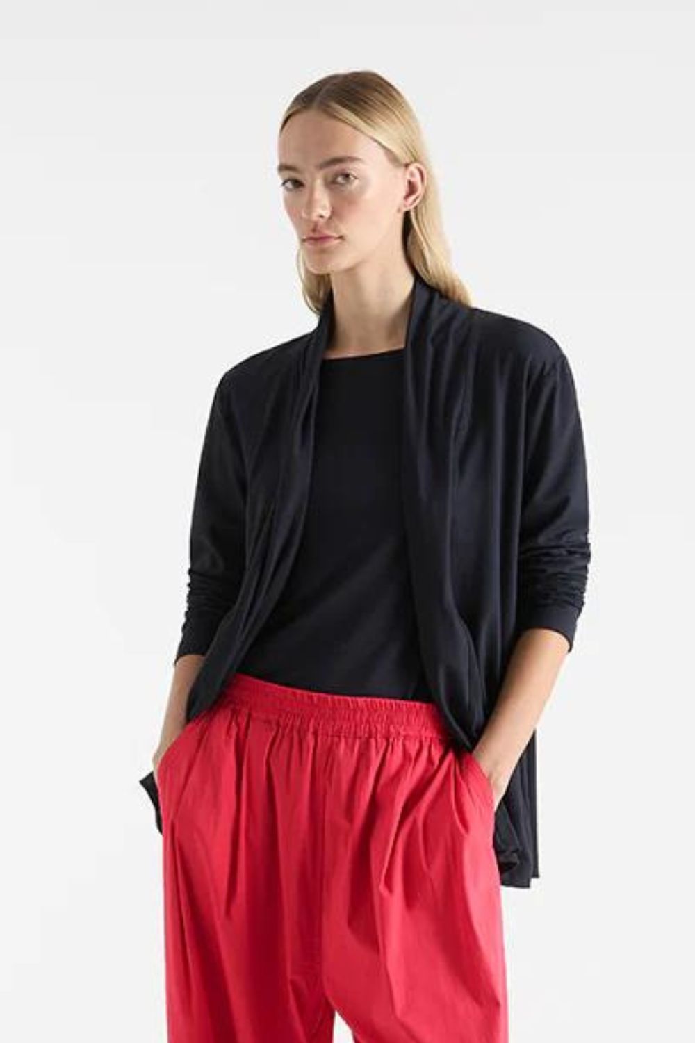 Mela Purdie - Pull On Jacket | Navy - Jacket - Silvermaple Boutique 