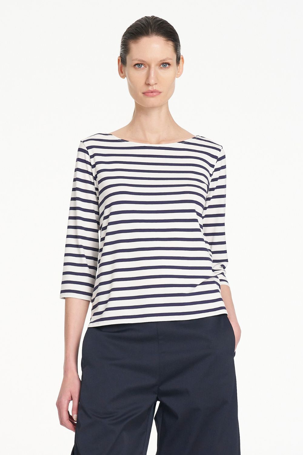 Mela Purdie - Mela Purdie Relaxed Boat Neck | Banner Stripe - Top - Silvermaple Boutique 