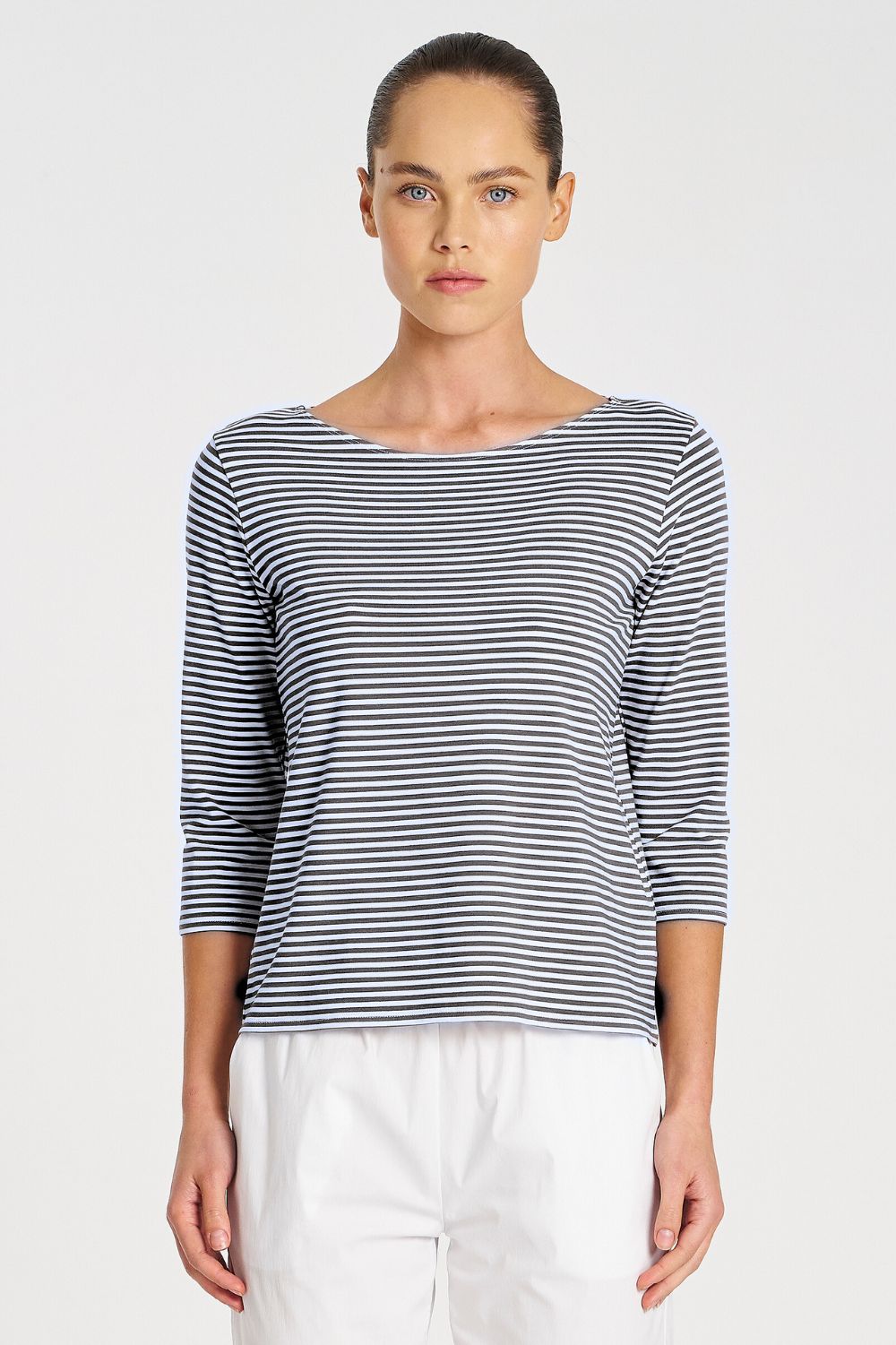 Mela Purdie - Mela Purdie Relaxed Boat Neck | Marine Yacht Stripe - Top - Silvermaple Boutique 