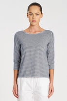 Mela Purdie - Mela Purdie Relaxed Boat Neck | Marine Yacht Stripe - Top - Silvermaple Boutique 