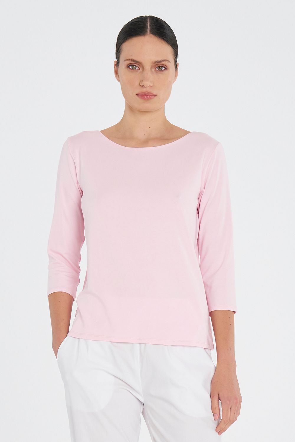 Mela Purdie - Mela Purdie Relaxed Boat Neck | Rosebud - Top - Silvermaple Boutique 