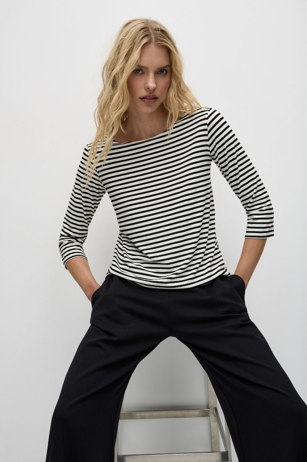Mela Purdie - Pre Order Relaxed Boat Neck | Straw Stripe - Top - Silvermaple Boutique 