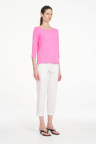 Mela Purdie - Mela Purdie Relaxed Boat Neck | Vivid Pink - Top - Silvermaple Boutique 
