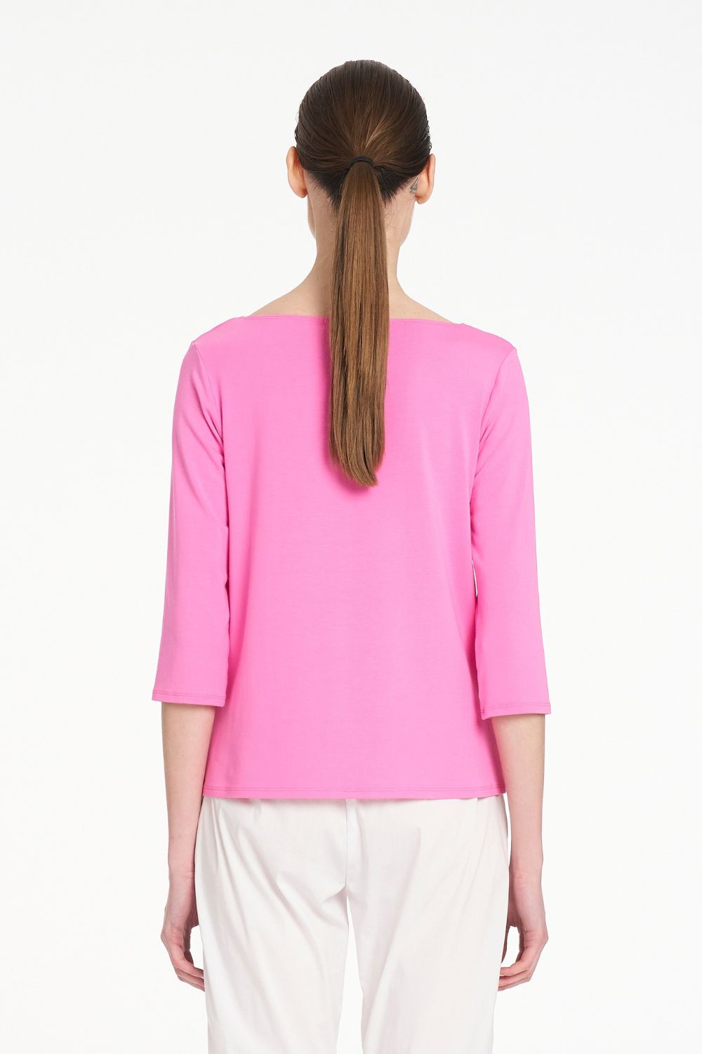 Mela Purdie - Mela Purdie Relaxed Boat Neck | Vivid Pink - Top - Silvermaple Boutique 